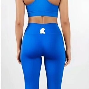 Women's Blue High-Waisted Leggings